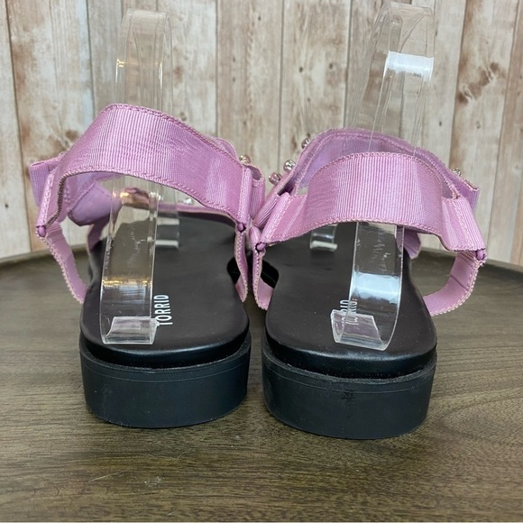 TORRID Velcro Strap Studded Sandal Size 9.5 WW Extra Wide Width - Picture 5 of 13